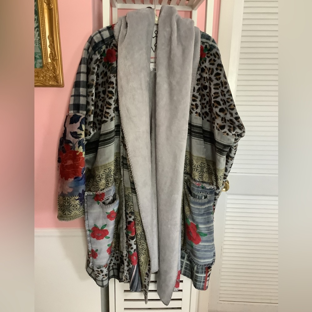 Johnny Was Sherpa hoodie xs runs big EUC